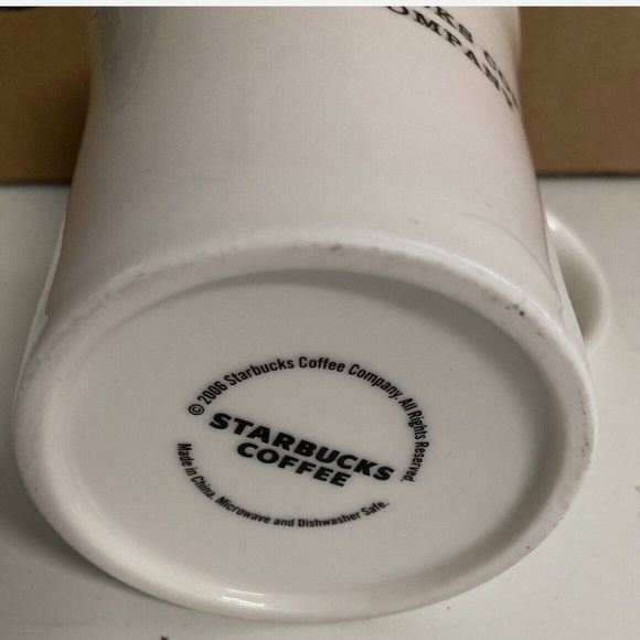 STARBUCKS 2006 PERCOLATOR STYLE MUG. WHITE AND brown 14 OZ. - Picture 3 of 5